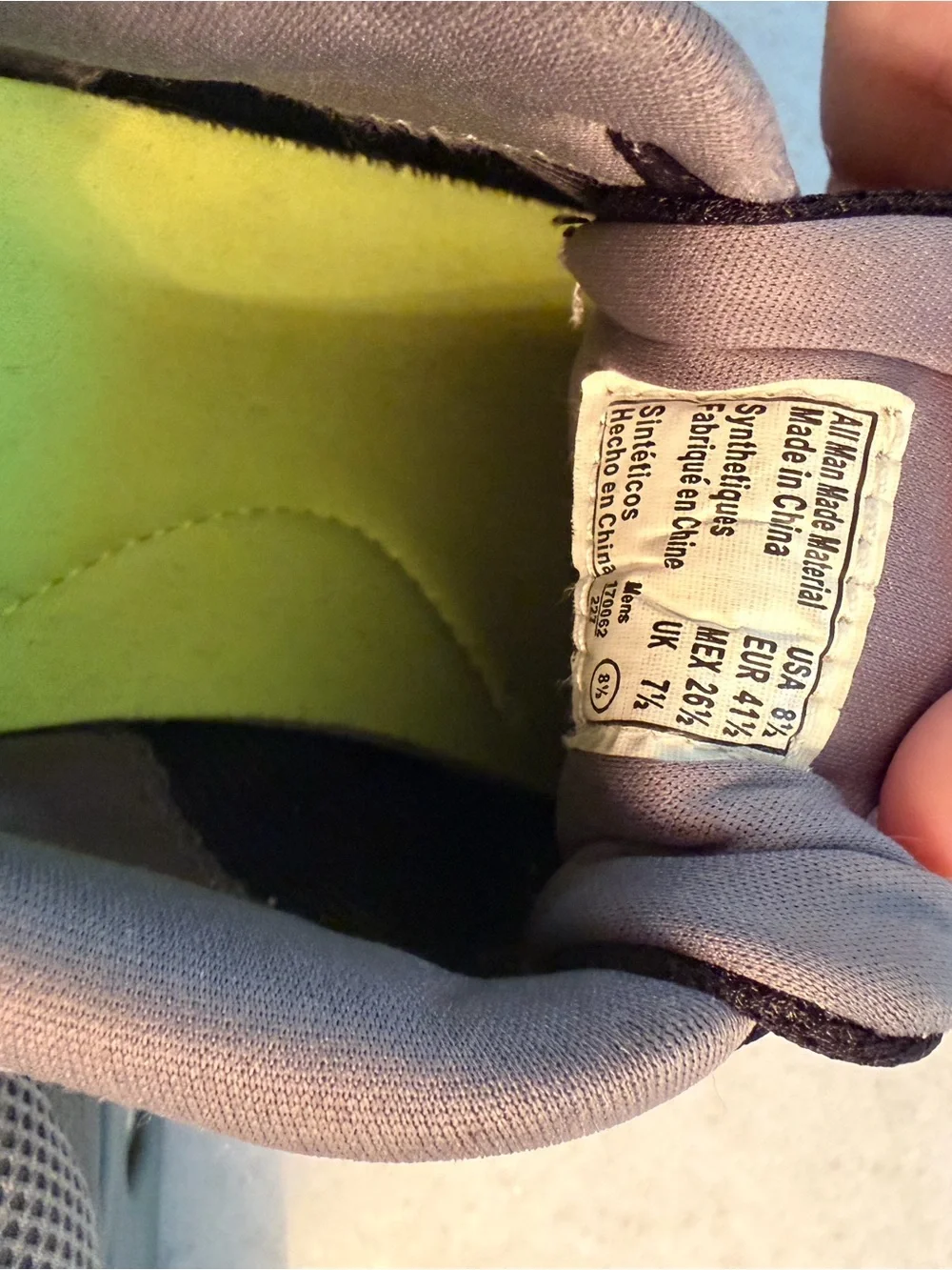 Champion Men's Black and Gray Athletic Trainers with Yellow Insoles
